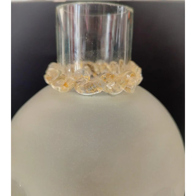 Pink Murano Glass and Gold Leaf Table Lamp, 1950s For Sale - Image 10 of 13