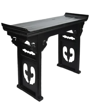 Early 19th Century Asian Black Lacquer Altar Table