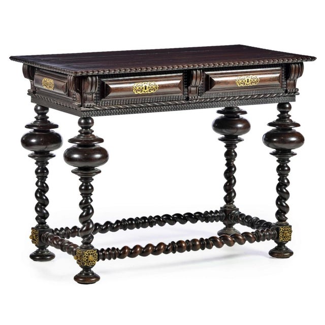 Baroque Antique Portuguese Buffet Table, 1800s For Sale - Image 3 of 6