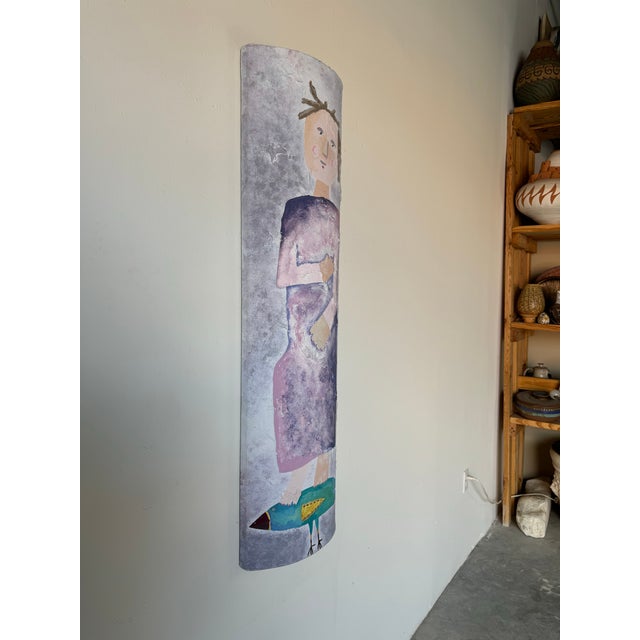 For your consideration we are presenting for sale this fantastic vintage surrealist - style abstract painting by Judy...