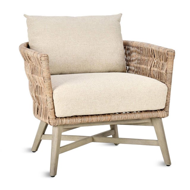 Contemporary Outdoor Malibu Woven Club Chair For Sale - Image 3 of 6