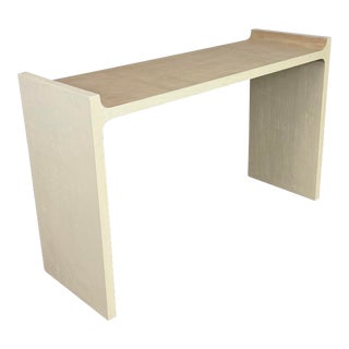 Palecek Harper Console Table in Faux Shagreen For Sale