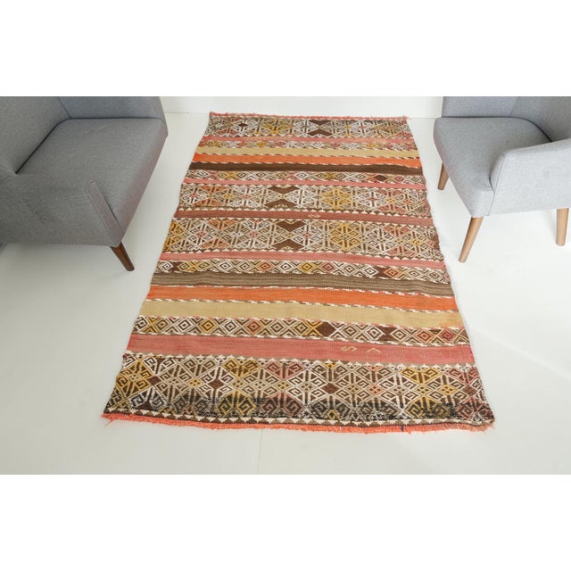 Tan Mid 20th Century Authentic Turkish Nomadic Home Decor For Sale - Image 8 of 9