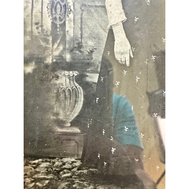 Early 20th Century Early 1900s Italian “Formato Gabinetto” Portrait in Ornate Decorative Frame For Sale - Image 5 of 9