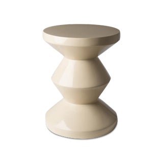 PolsPotten Zig Zag Stool, Beige For Sale
