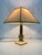 One table lamp from the 1970s/80s, single bulb, E27 socket, Kaiser Leuchten sticker Brass, plastic. Good used condition....