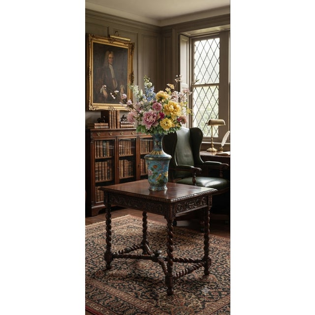 1950s Chinese Cloisonné Flower Vase For Sale - Image 9 of 10