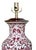 Mid 20th Century Mid 20th Century Chinoiserie Ginger Jar Table Lamp Rose Floral Scroll Wood Base For Sale - Image 5 of 7