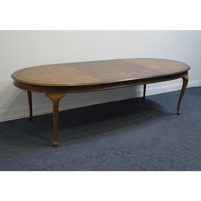 Rustic European Henredon Furniture Folio Twelve Solid Walnut Rustic European 108" Oval Dining Table 20-8000 For Sale - Image 3 of 12
