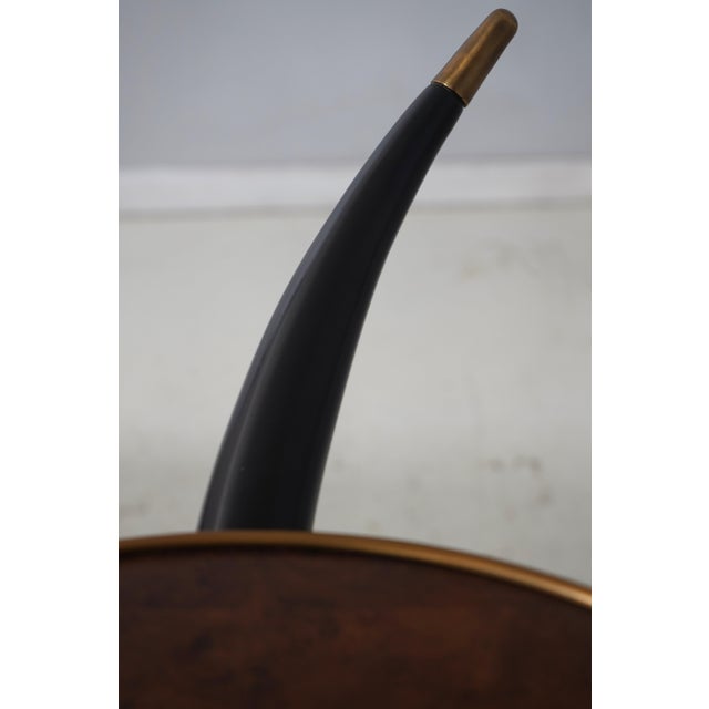 Brown Maitland Smith Burl Wood Horn Occasional Table For Sale - Image 8 of 11