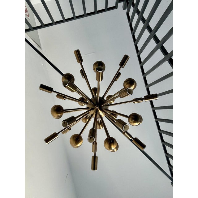 Metal Sputnik Ceiling Lamp, 1990 For Sale - Image 7 of 17
