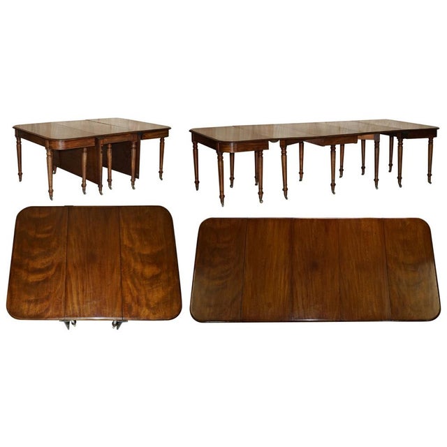 We are delighted to offer for sale this stunning fully restored circa 1820 George II flamed mahogany extending dining...