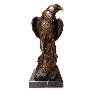 Large Bronze Eagle Sculpture For Sale
