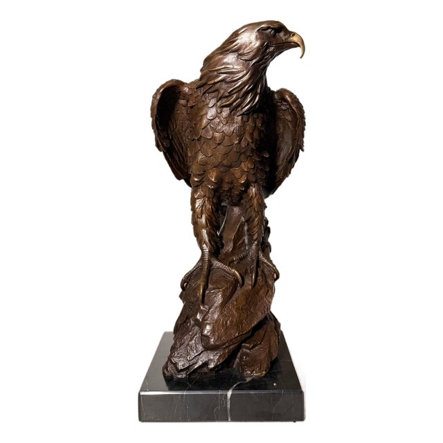 Large Bronze Eagle Sculpture For Sale
