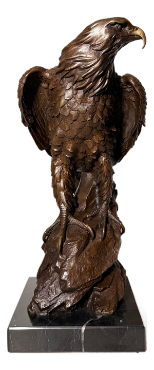 Large Bronze Eagle Sculpture