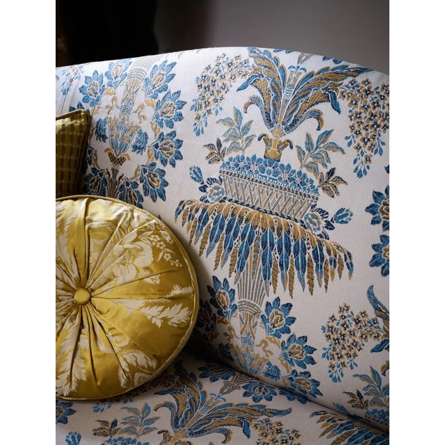 Traditional Zoffany Long Gallery Brocade Fabric in Teal/Gold For Sale - Image 3 of 3