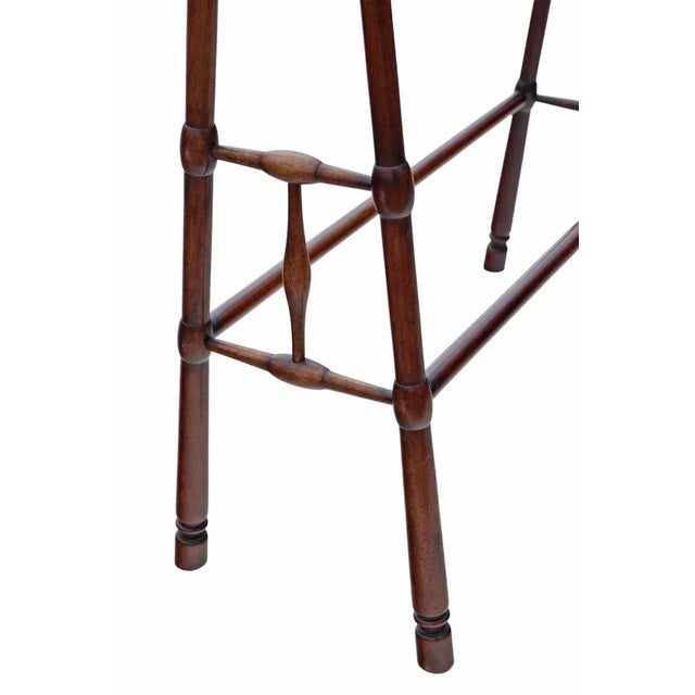 Arts and Crafts Mahogany Towel Rail Stand, 1890s For Sale - Image 5 of 6