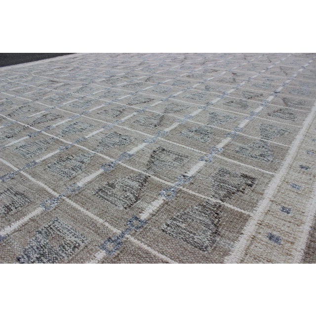 Early 21st Century Geometric Scandinavian Flat-Weave Modern Rug by Keivan Woven Arts 10'3 X 13'9 For Sale - Image 5 of 6
