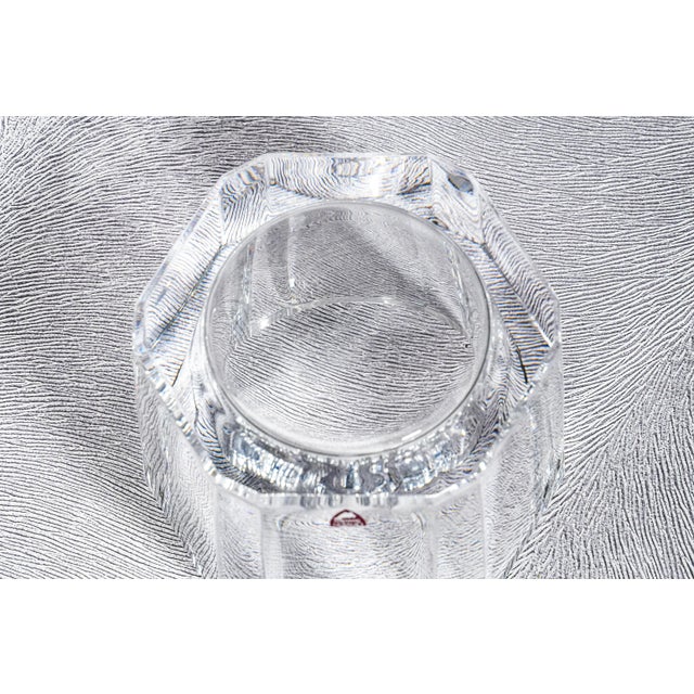 Substantial Faceted Orrefors Sweden Crystal Biscuit Jar Designed by Olle Aberius Home Decor For Sale - Image 13 of 14