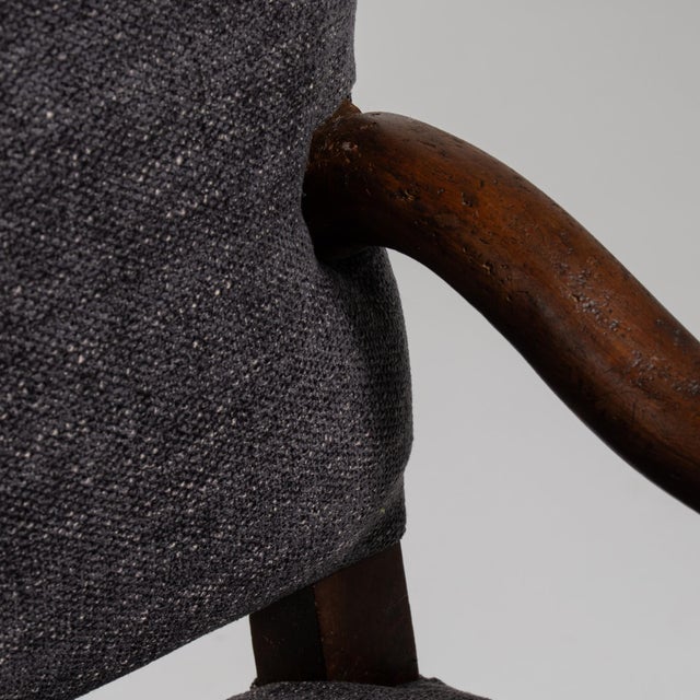 19th Century Louis XV Black Wood Club Chairs For Sale - Image 4 of 15
