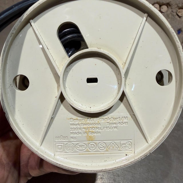 Plastic White Braun Ksm2 Coffee Grinder Reinhold Weiss Post-Modern Design For Sale - Image 7 of 8