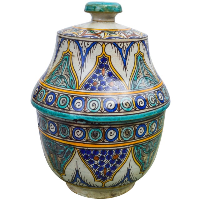 Ceramic Antique Andalusian Ceramic Box For Sale - Image 7 of 12