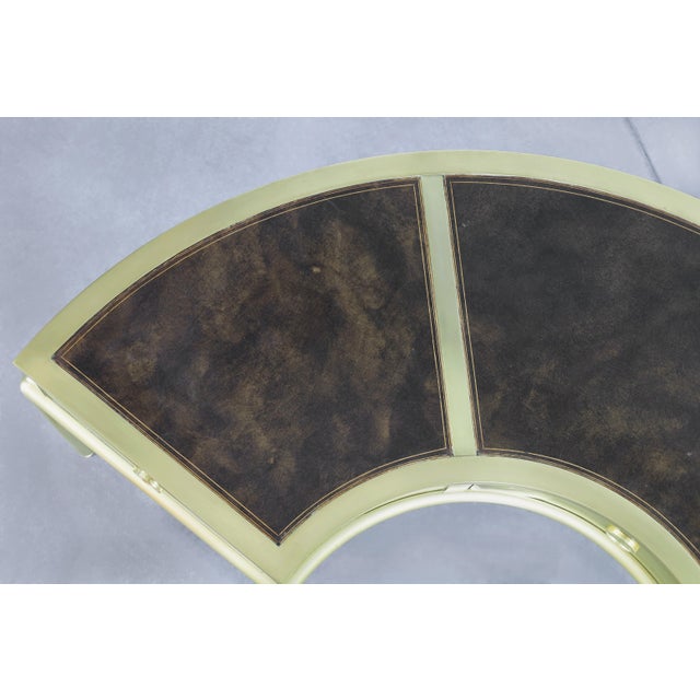 Vintage Brass “Demi Lune” Desk by Mastercraft For Sale - Image 13 of 14