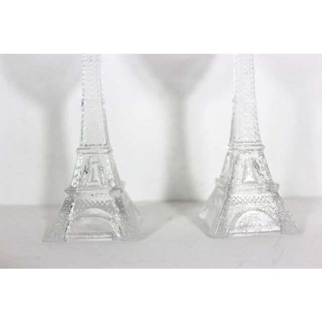 Pair of Vintage Eiffel Tower Wine Glasses For Sale - Image 6 of 8