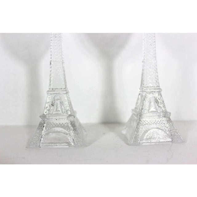Vintage Pair of Eiffel Tower Wine Glasses For Sale - Image 6 of 8