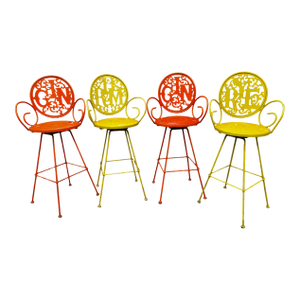 Set of 4 1960s Vintage Arthur Umanoff Attributed Liquor Bar Stools