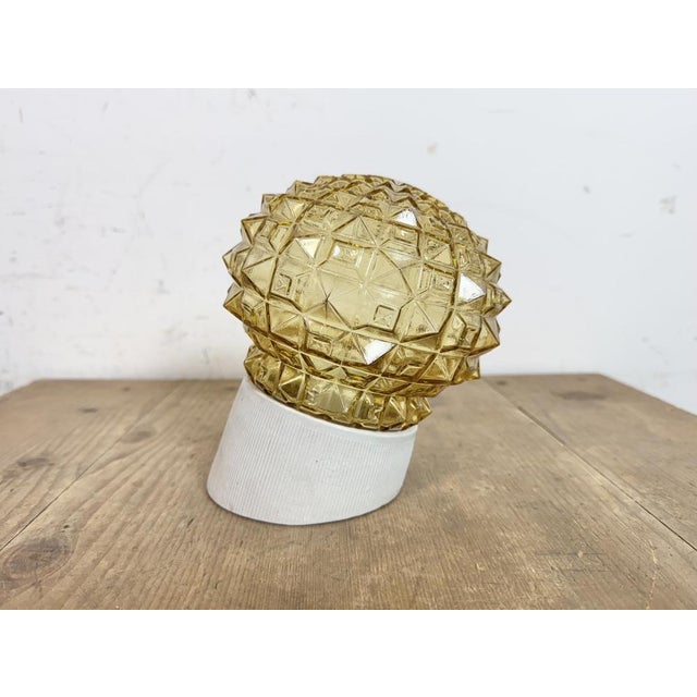 Vintage White Porcelain Wall Light, 1970s For Sale - Image 4 of 14