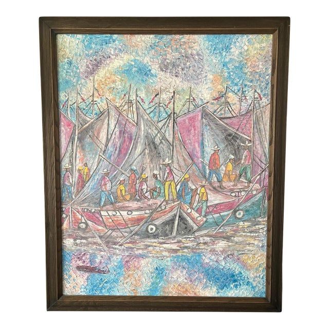 Vintage Naïf Haitian Artwork For Sale