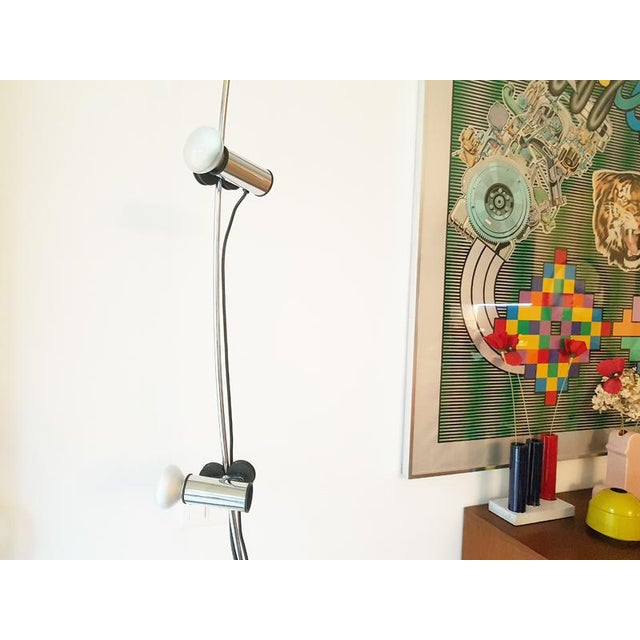 Chrome Plated Metal Molla Floor to Ceiling Lamp from Lumenform, 1970s For Sale - Image 6 of 18