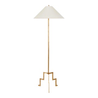 J. Randall Powers for Visual Comfort - Gilded Iron Tripod Floor Lamp With Shades For Sale