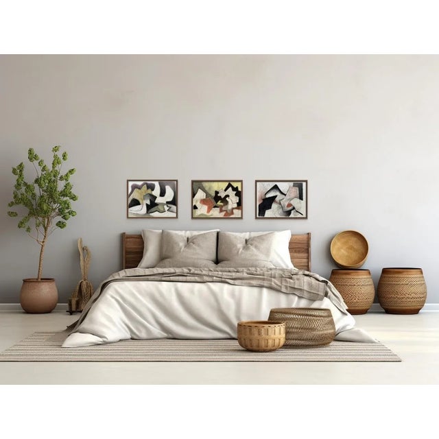 1980s "Yellow and Black" Soft Pastel Abstract Drawing For Sale - Image 10 of 10