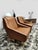 Vintage Italian Cognac Lounge Chairs, Set of 2 For Sale - Image 9 of 9