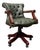 English Green Chesterfield Office Chair For Sale