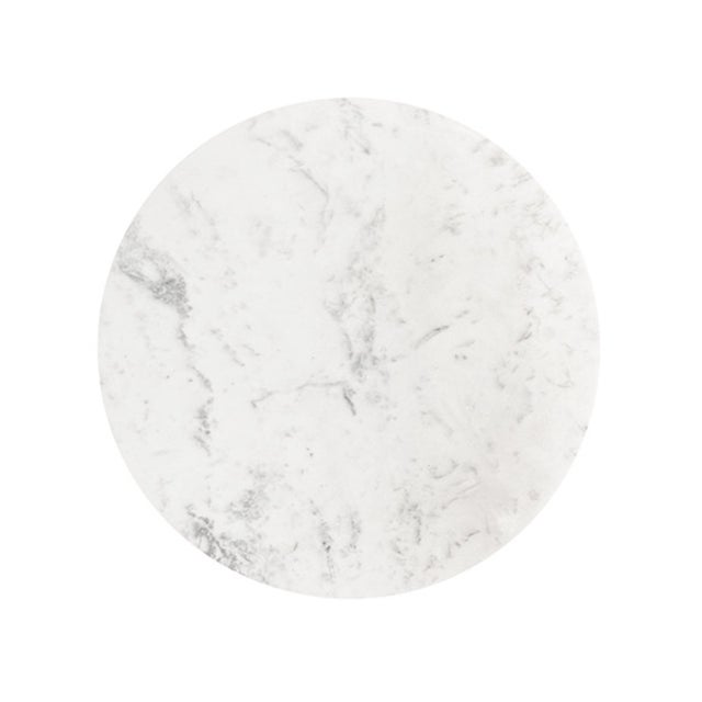 Contemporary Matthew Izzo Home Alina Round White Marble Top and Polished Brass Side Table For Sale - Image 3 of 4