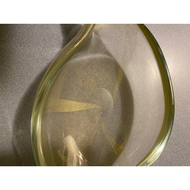 1940s Barovier Murano Italian Glass Large 13.5” Sea Form Shell Bowl For Sale - Image 10 of 11