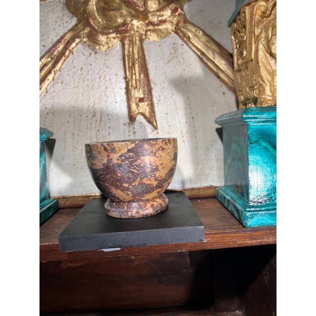 This item is a footed stone smudge bowl and ritual chalice, crafted from natural soapstone. This elegant shadow box...