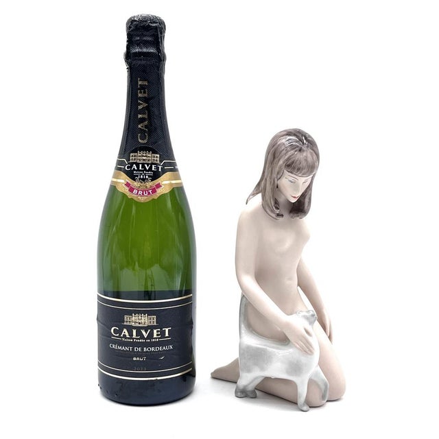 Girl with Cat Porcelain Figurine by V. Xavier for Royal Dux Bohemia, 1960s For Sale - Image 10 of 13