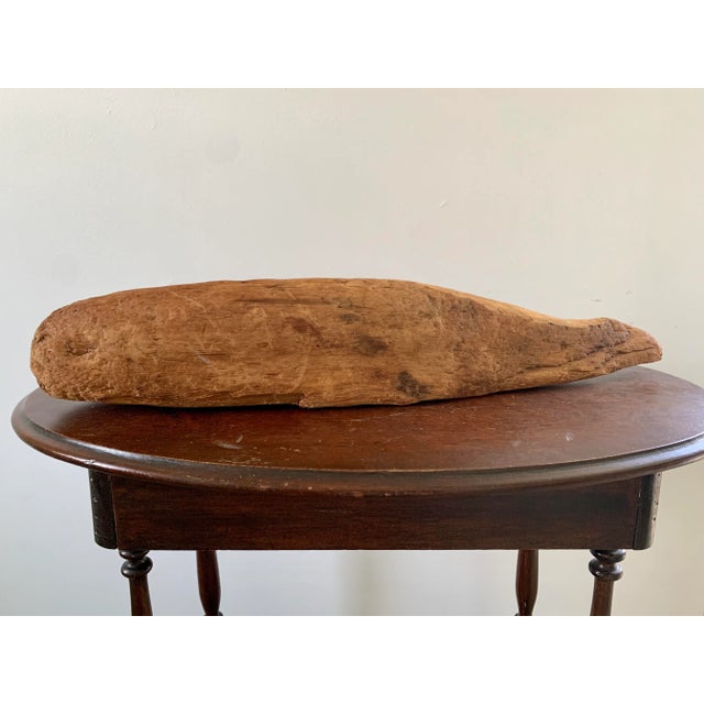 Wood Hand-Carved Driftwood Whale Sculpture for a Collected Coastal Interior For Sale - Image 7 of 11