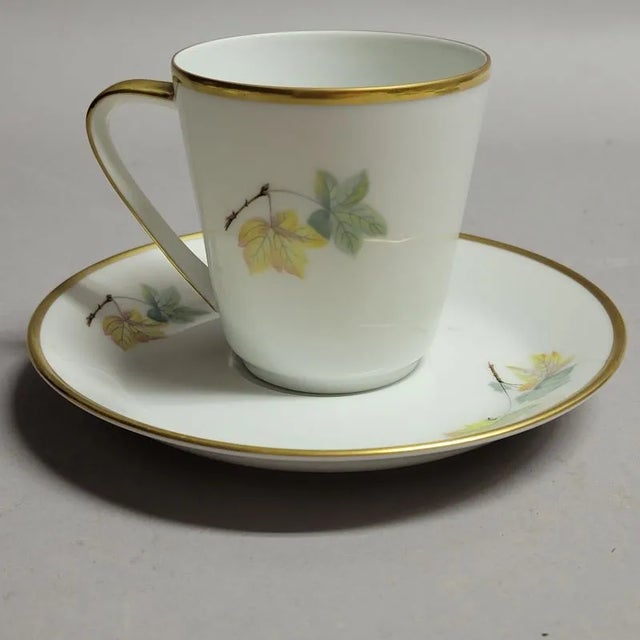 Vintage German Audubon Bird Coffee or Tea Cup and Saucer - Set of 4 For Sale - Image 9 of 12