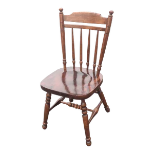 1970s Kling Colonial by Ethan Allen Antique Pine Spindle Back Dining Side Chair
