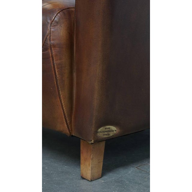 Cowhide Leather Aviator Chair For Sale - Image 13 of 15