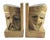 Mid 20th Century Theater Comedy Tragedy Teak Wood Bookends - a Pair For Sale