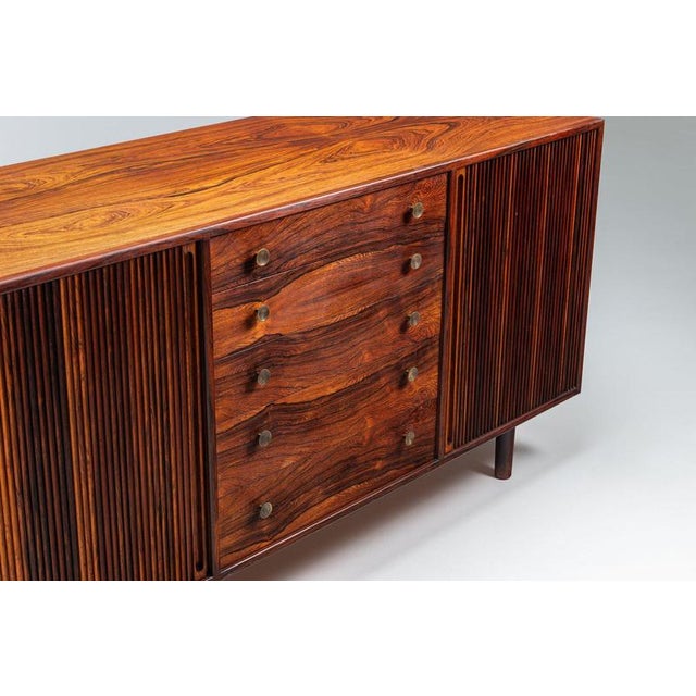 Scandinavian Sideboard in Rosewood with Tambour Doors, Denmark, 1960 For Sale - Image 13 of 18