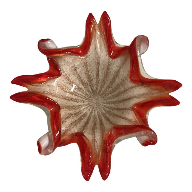 1950’s Mid Century Modern Murano Glass Bowl For Sale