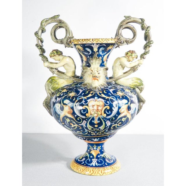 Early 20th Century Large Triptych Vases by Richard Ginori, 1900, Set of 3 For Sale - Image 5 of 18