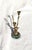 1980s Petites Choses Brass Deer Candelabra With Green Marble Base For Sale - Image 4 of 8